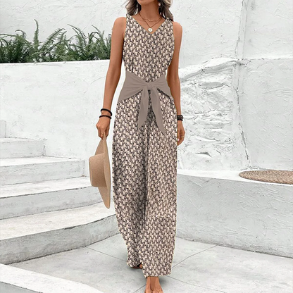 Stella Women's Jumpsuit - Sleeveless V-Neckline | Comfort & Style - Dresses & Jumpsuits ladies