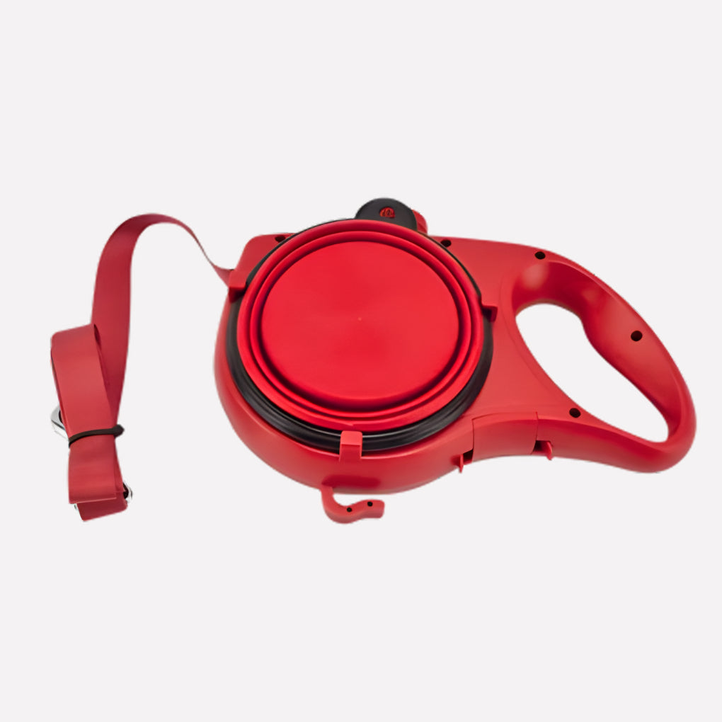 3‑in‑1 Dog Leash with Built‑In Water Bottle, Bowl & Waste Bag Holder - Opulenza