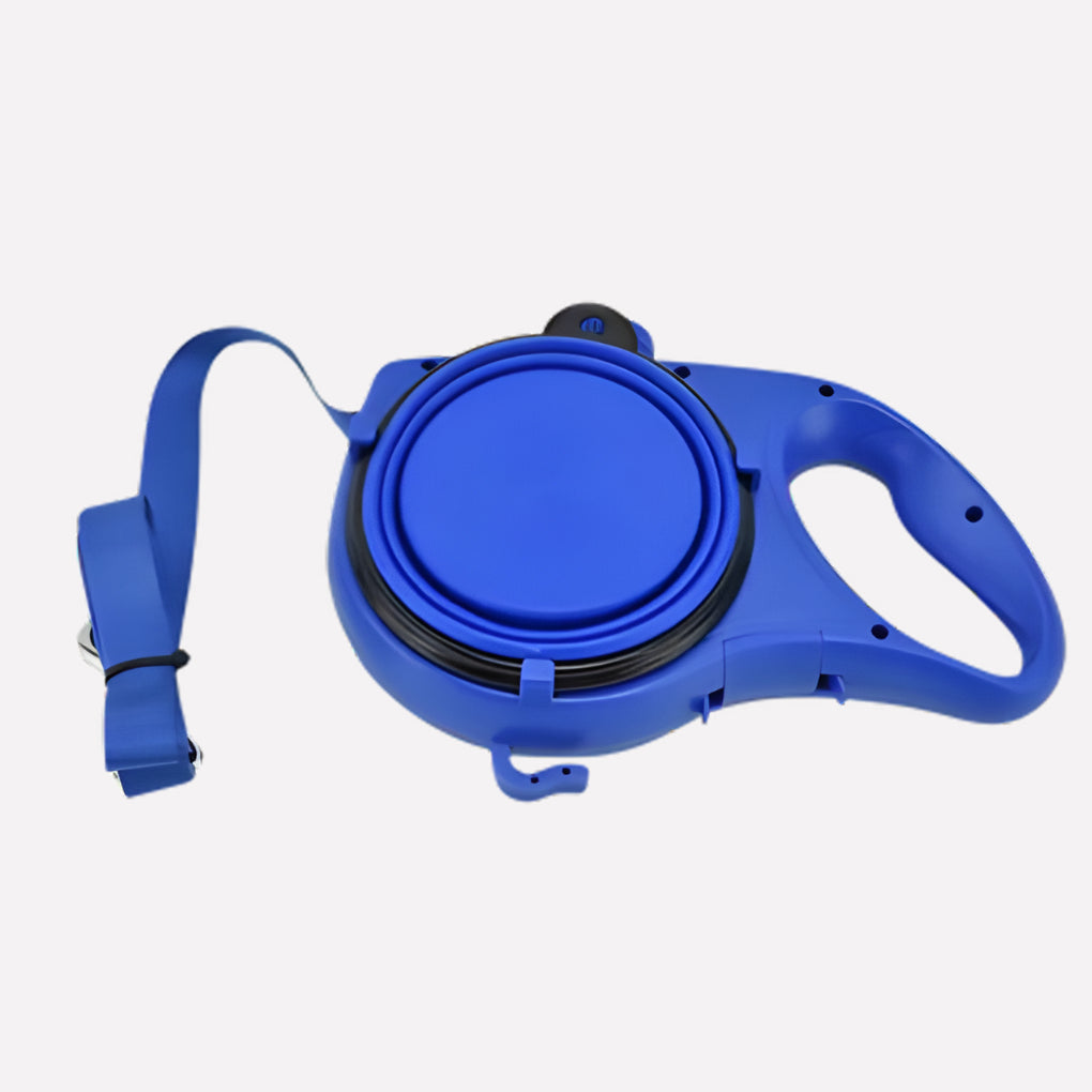 3‑in‑1 Dog Leash with Built‑In Water Bottle, Bowl & Waste Bag Holder - Opulenza