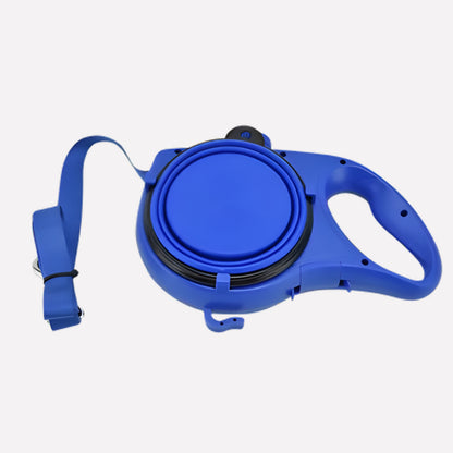 3‑in‑1 Dog Leash with Built‑In Water Bottle, Bowl & Waste Bag Holder - Opulenza