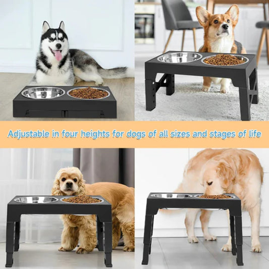 Adjustable Tilt & Stainless Steel & Slow-Feeding Bowls - Opulenza