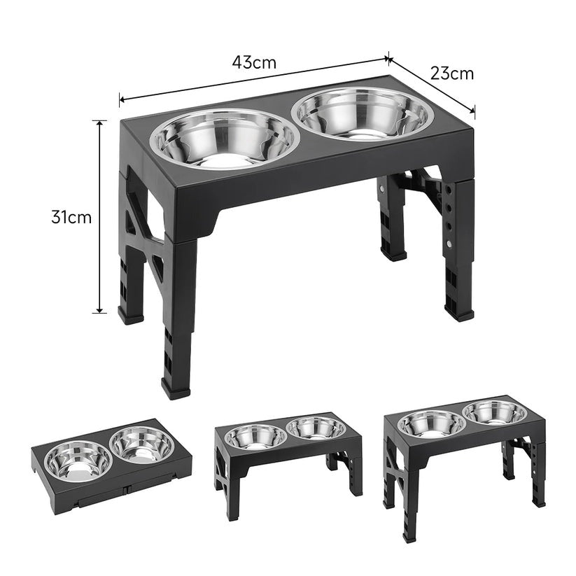 Adjustable Tilt & Stainless Steel & Slow-Feeding Bowls - Opulenza