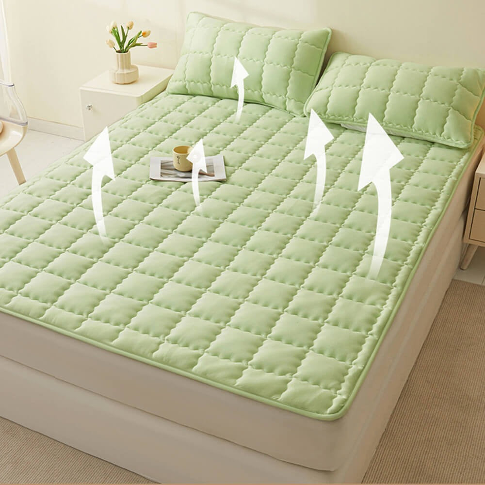 All-Seasons Breathable Quilted Non-Slip Mattress Topper - Opulenza