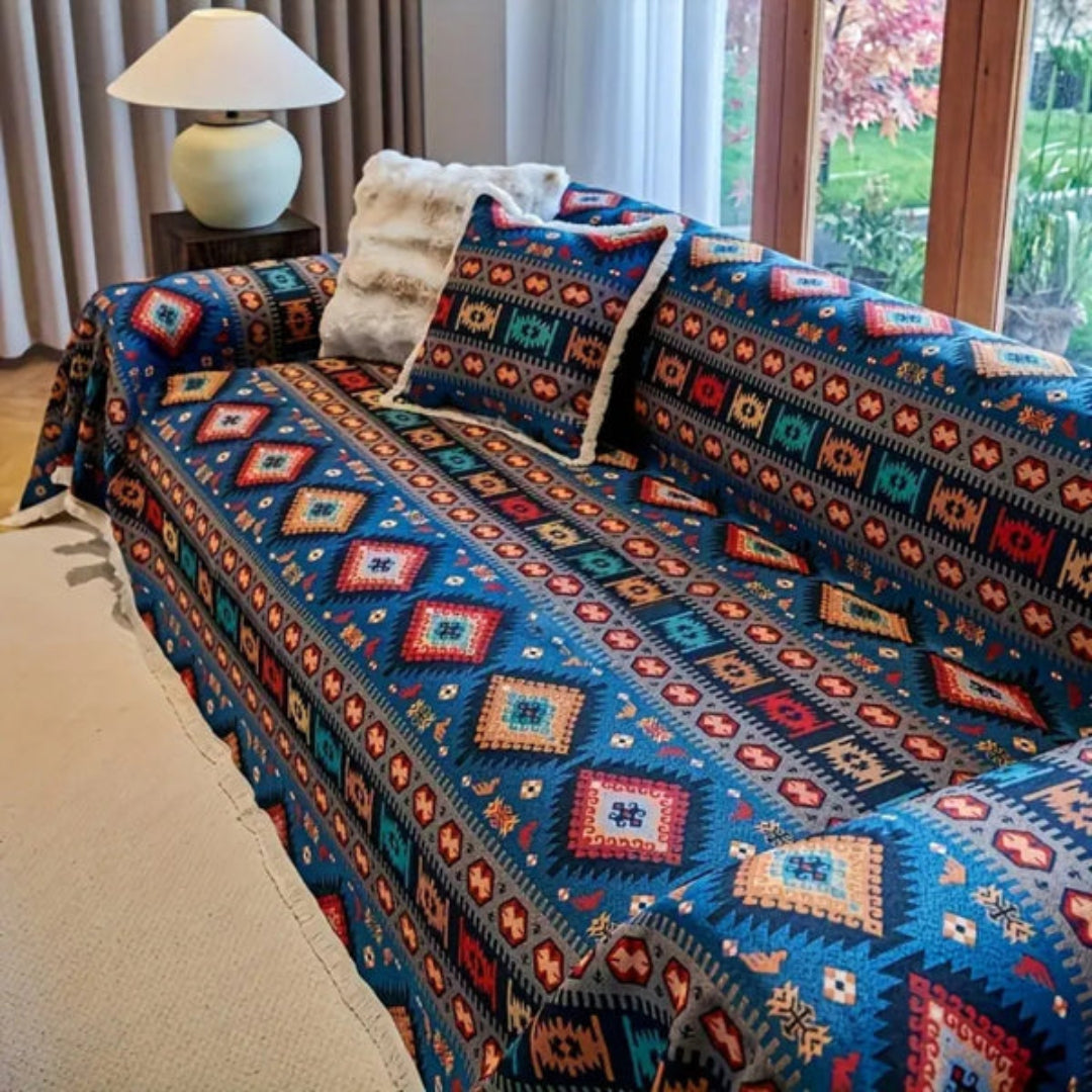 Bondi Breeze Chenille Couch Cover - Opulenza
