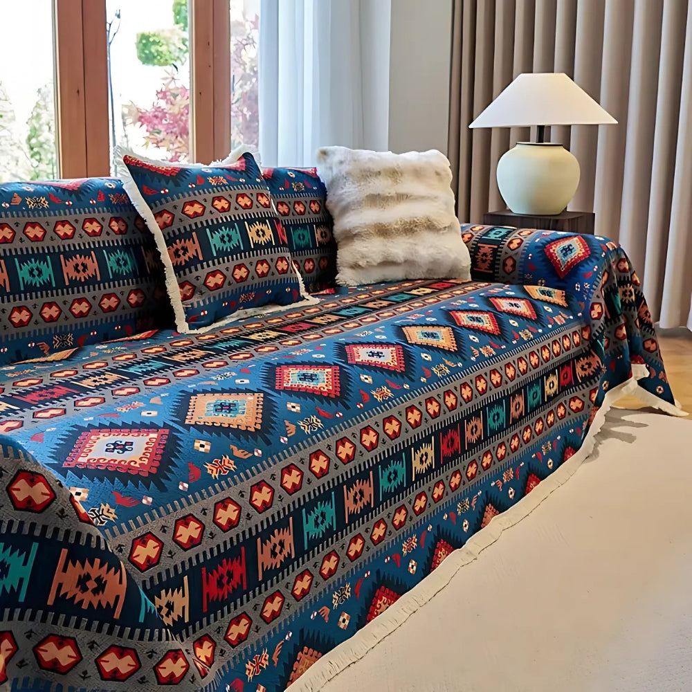 Bondi Breeze Chenille Couch Cover - Opulenza