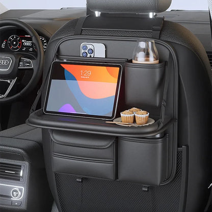 Car Back-Seat Foldable Organizer with Tray Table - Opulenza