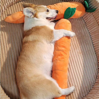 Carrot Squeaky Plush Toy Dog Interactive Toy - Opulenza
