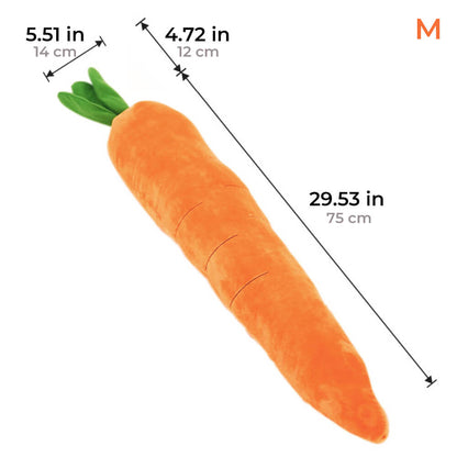 Carrot Squeaky Plush Toy Dog Interactive Toy - Opulenza