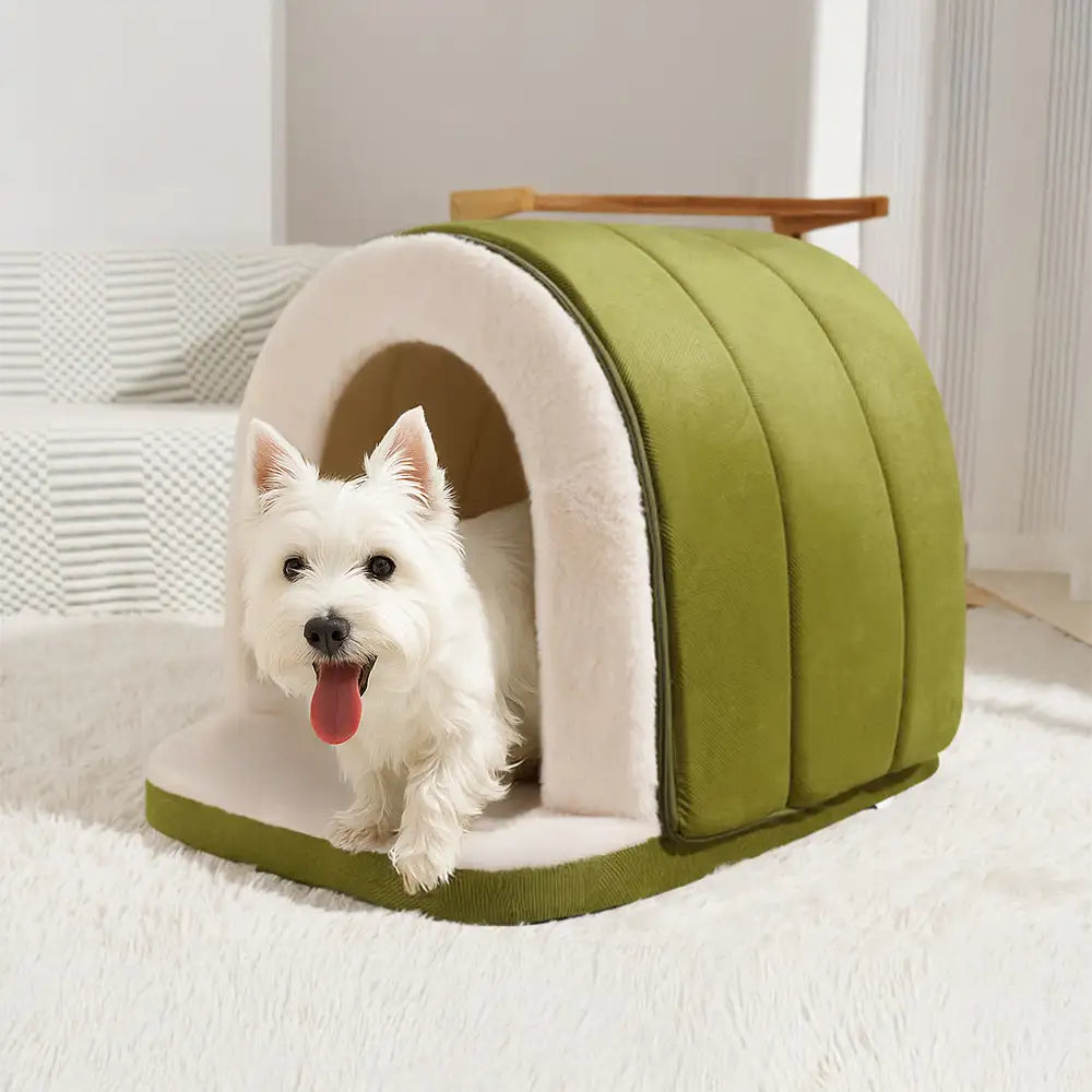 Cave-Style Deep Sleep Pet Bed –  Dog and Cat House - Opulenza