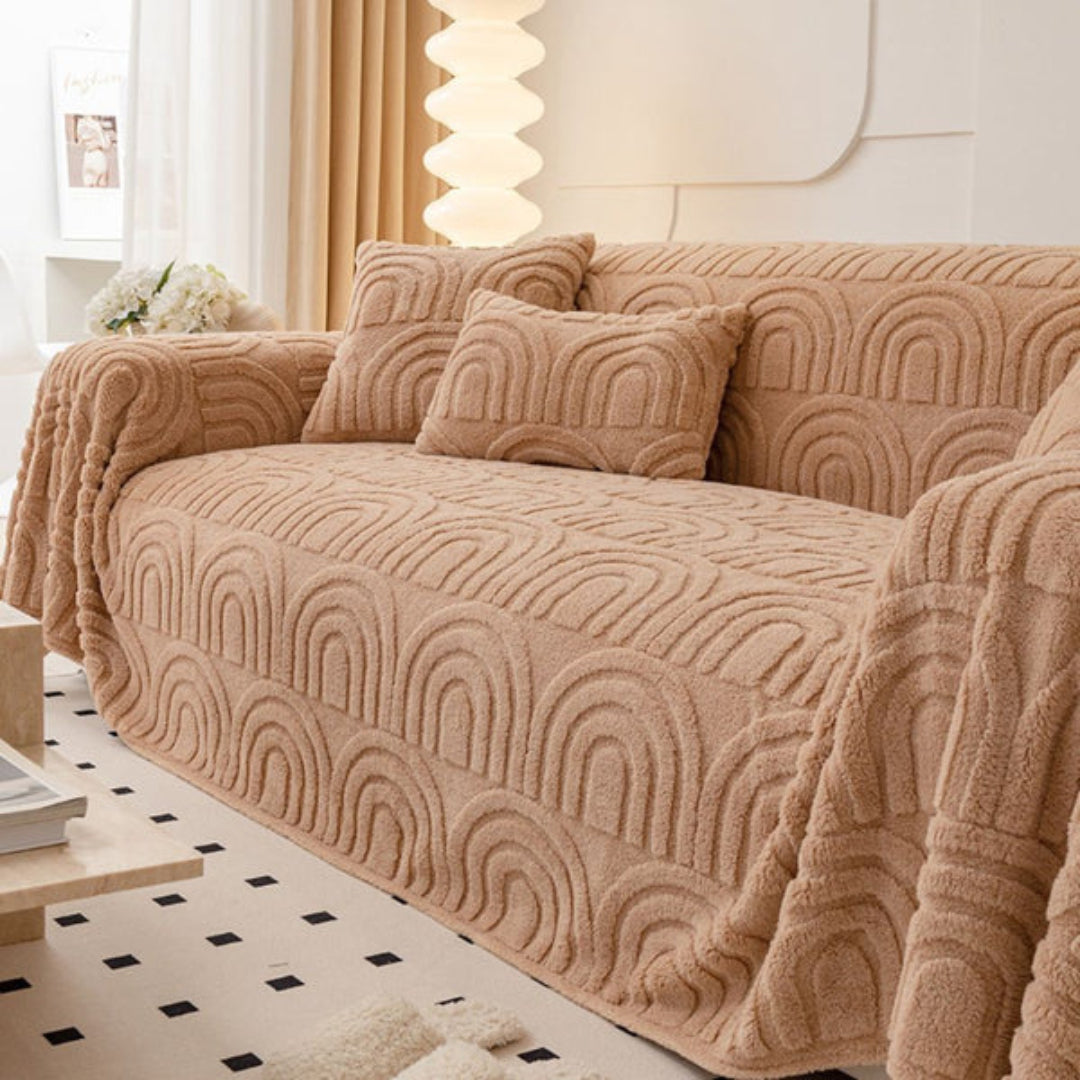 Celestial Curves Plush Couch Cover - Opulenza