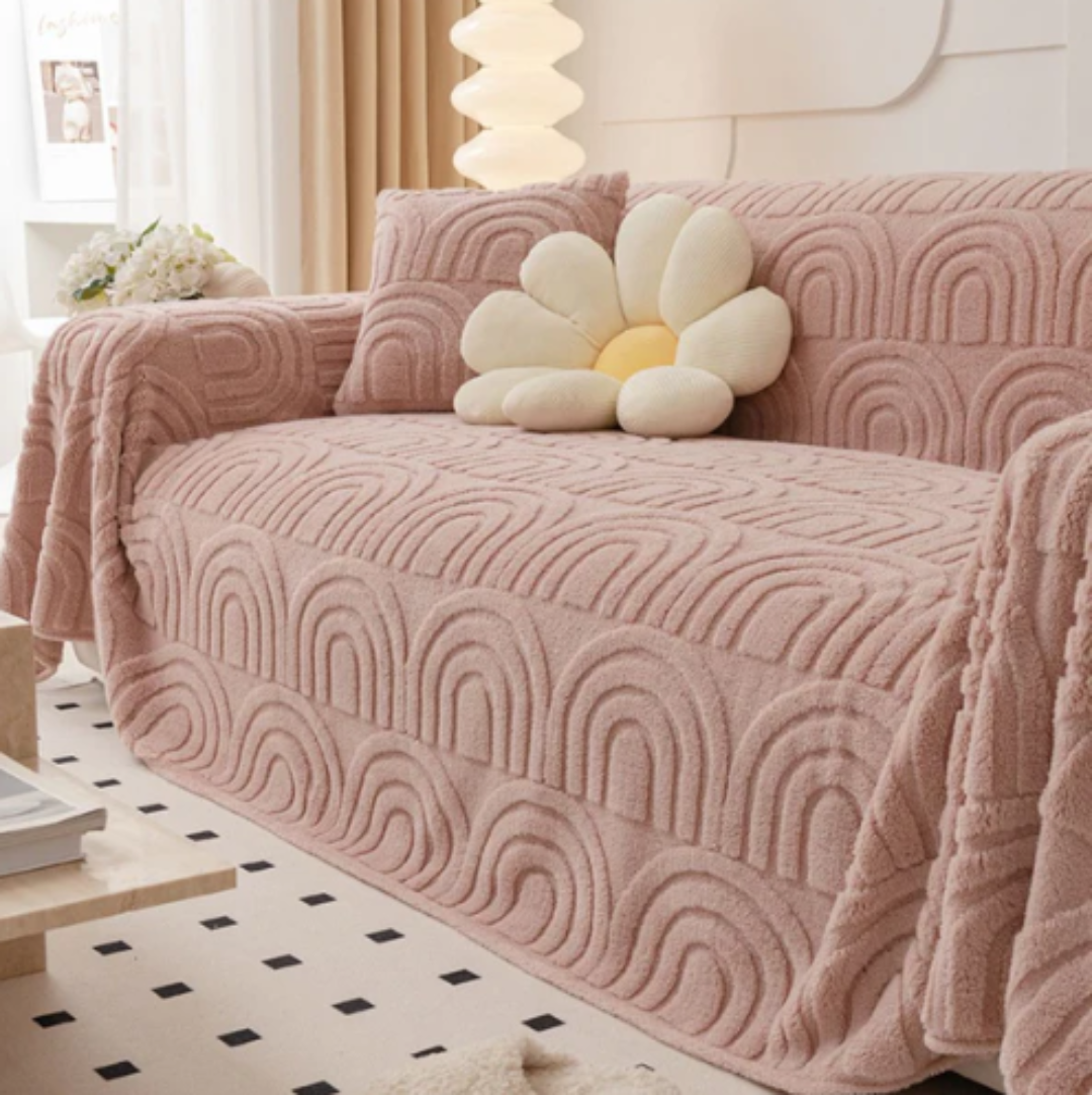 Celestial Curves Plush Couch Cover - Opulenza