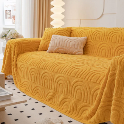 Celestial Curves Plush Couch Cover - Opulenza