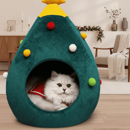 Christmas Tree Cat Bed - Opulenza
