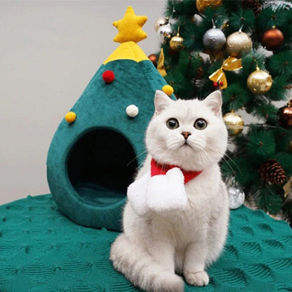 Christmas Tree Cat Bed - Opulenza