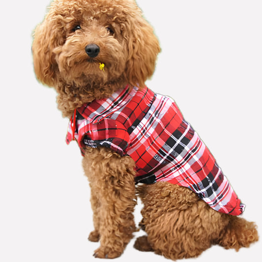Classic Plaid Dog Shirt - Opulenza