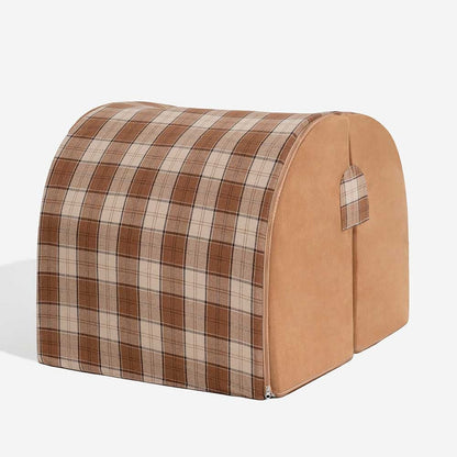 Classical Plaid House Dog Bed - Opulenza