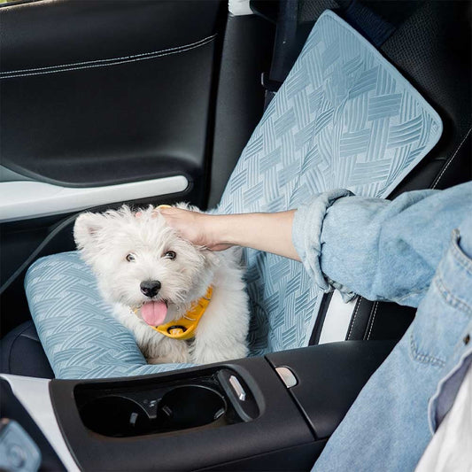 Cooling Travel Bolster Safety Back Seat Large Dog Car Seat Bed - Opulenza