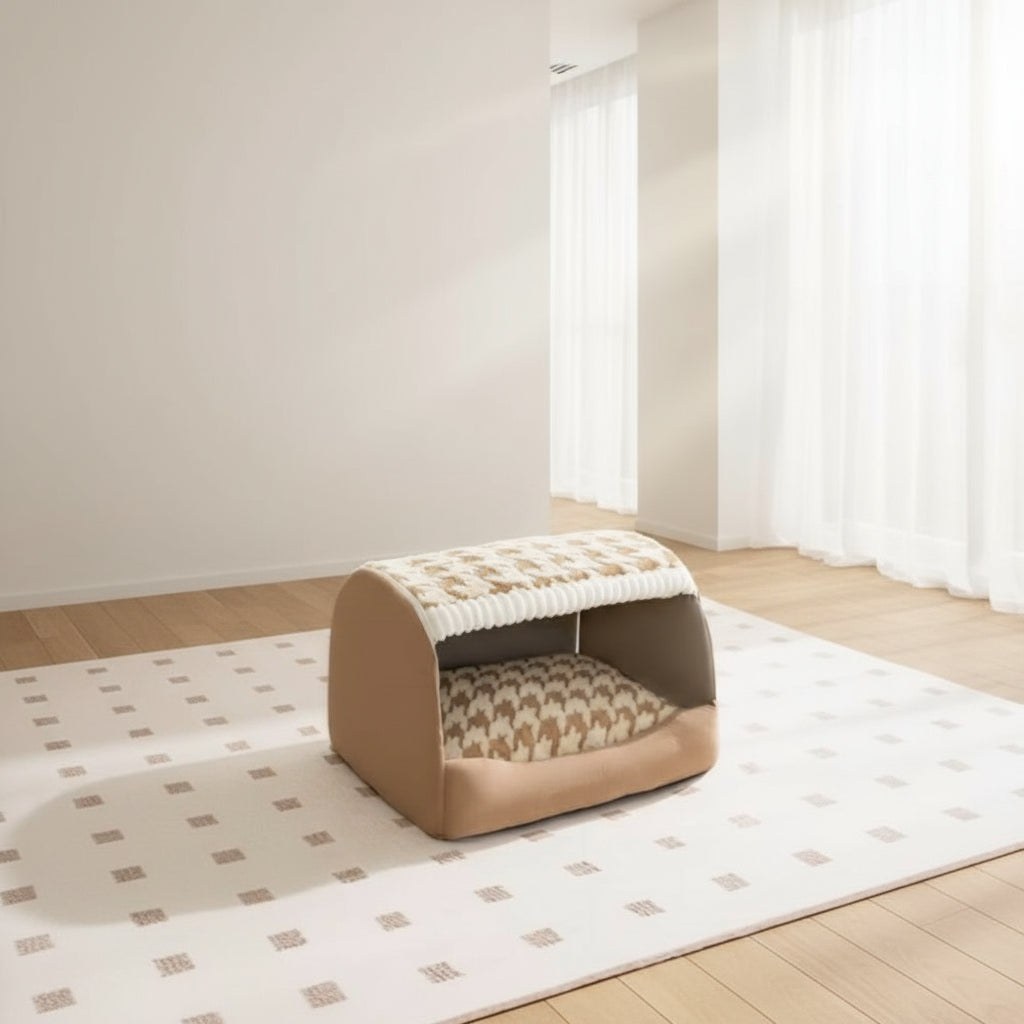 Cozy Canopy Dog Bed – Warmth, Security & Comfort - Opulenza