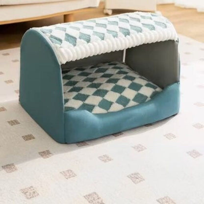 Cozy Canopy Dog Bed – Warmth, Security & Comfort - Opulenza