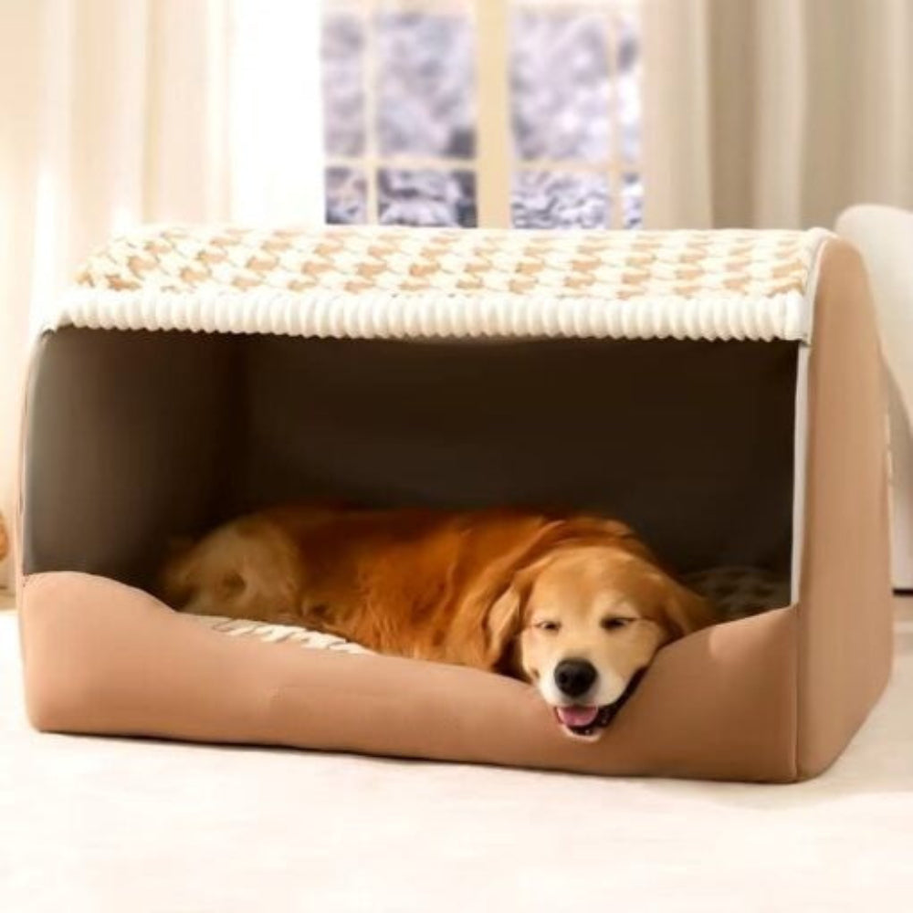 Cozy Canopy Dog Bed – Warmth, Security & Comfort - Opulenza