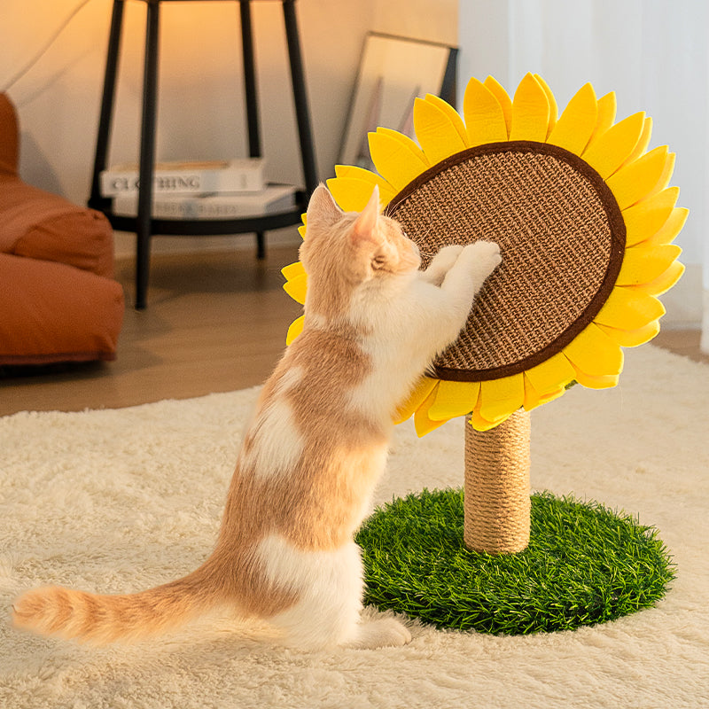 Decorative Cat Scratching Board – Sunflower Design - Opulenza