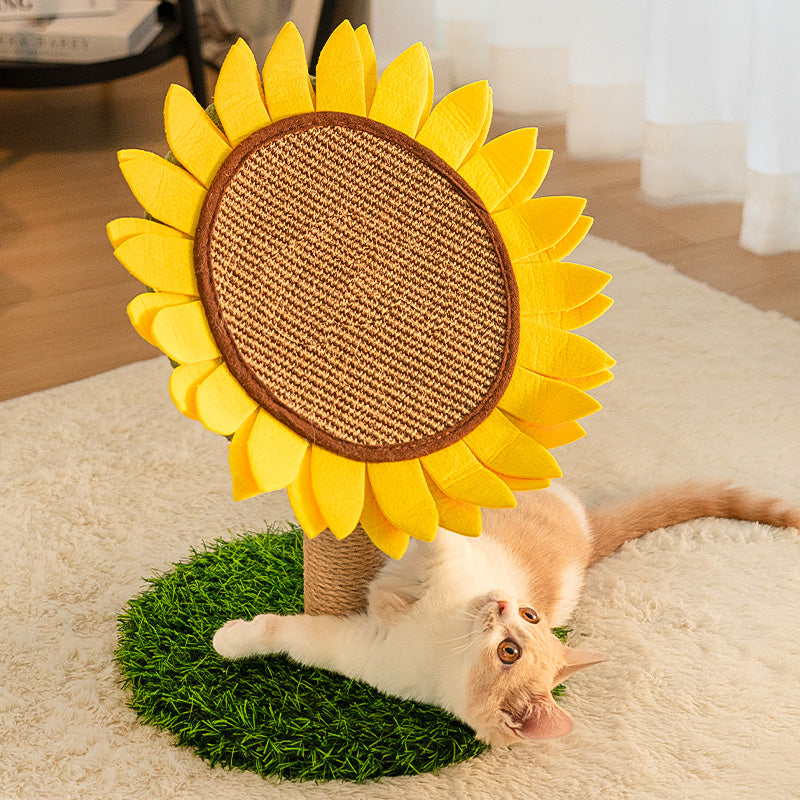 Decorative Cat Scratching Board – Sunflower Design - Opulenza