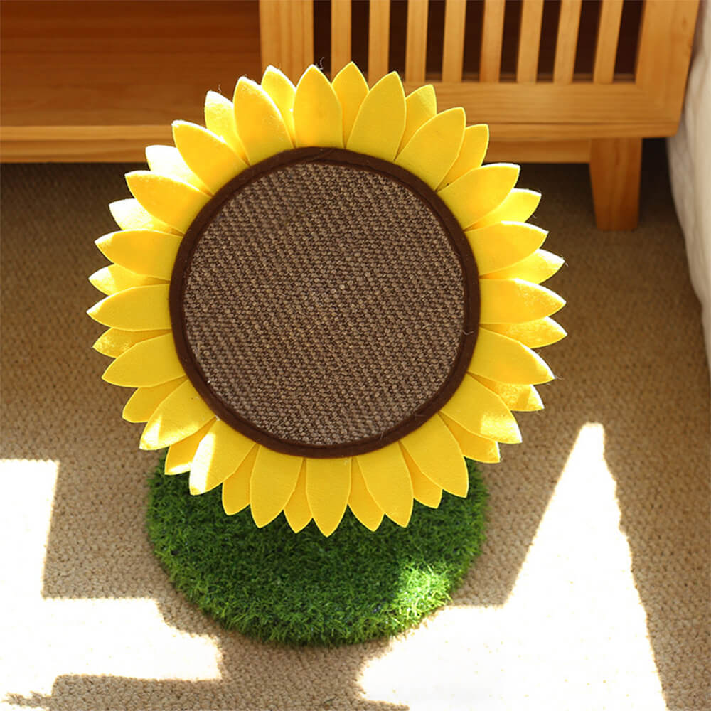 Decorative Cat Scratching Board – Sunflower Design - Opulenza