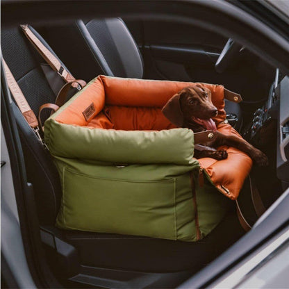 Deluxe Faux Leather Center Console Pet Car Seat & Carrier - Opulenza