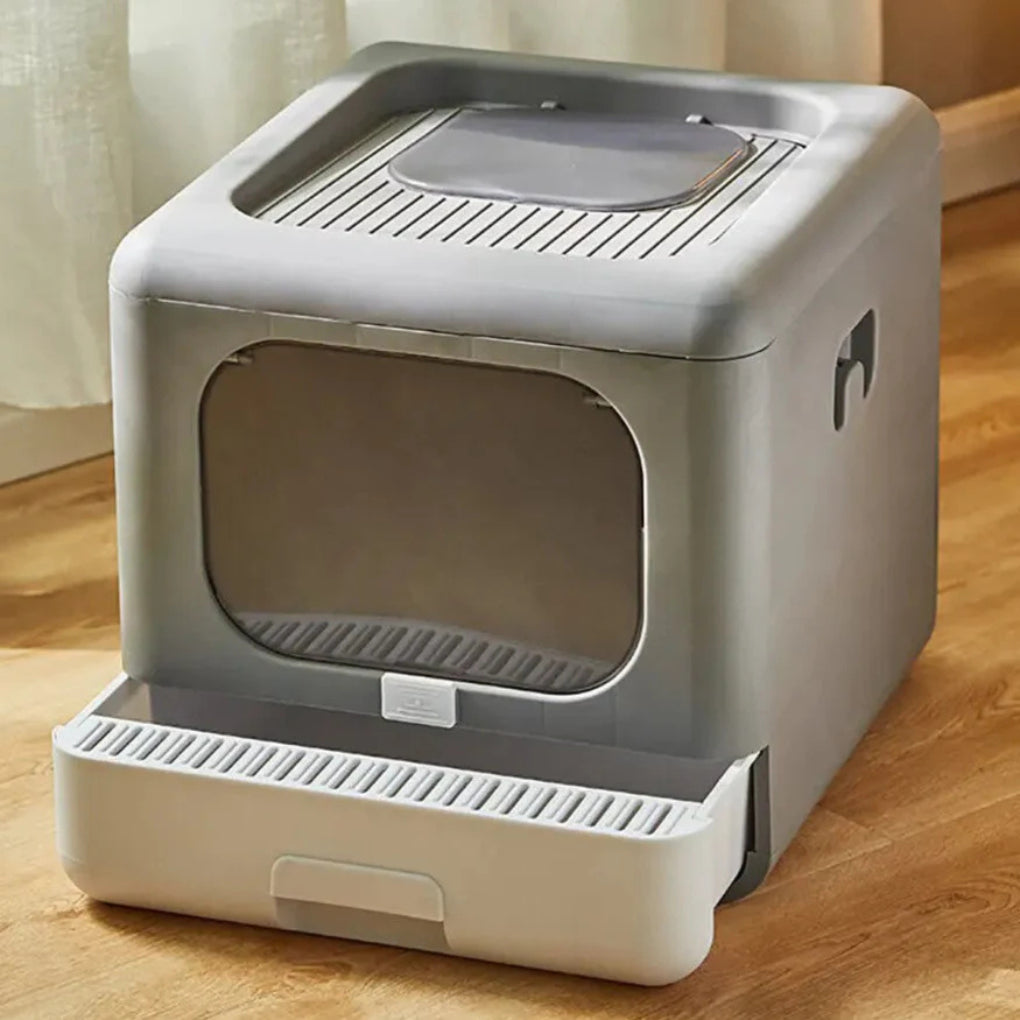 Dual-Entry Enclosed Cat Litter Box - Opulenza
