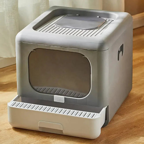 Dual-Entry Enclosed Cat Litter Box - Opulenza