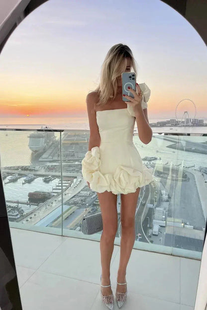 elegant floral mini dress – 3