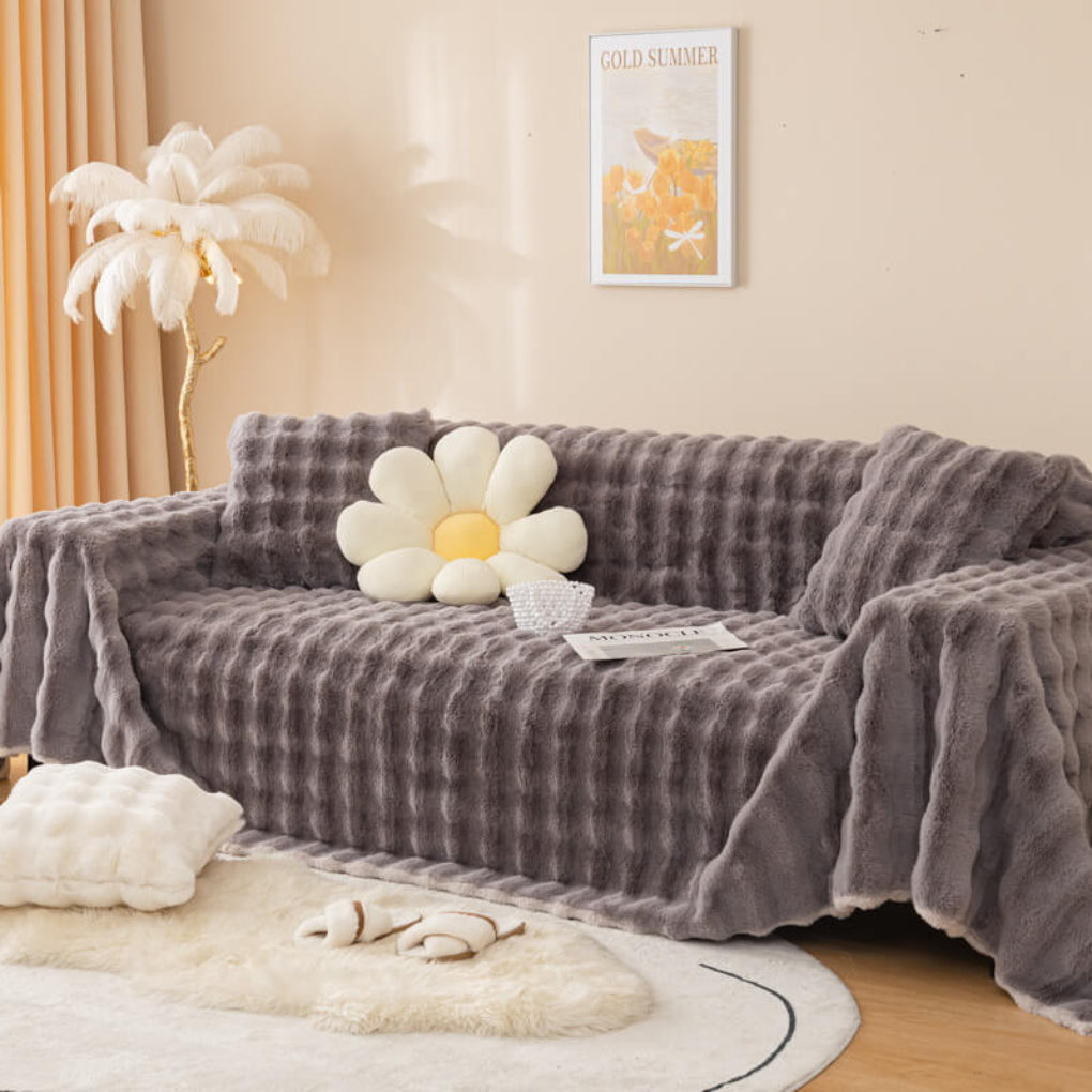 Faux Fur Sofa Cover - Opulenza