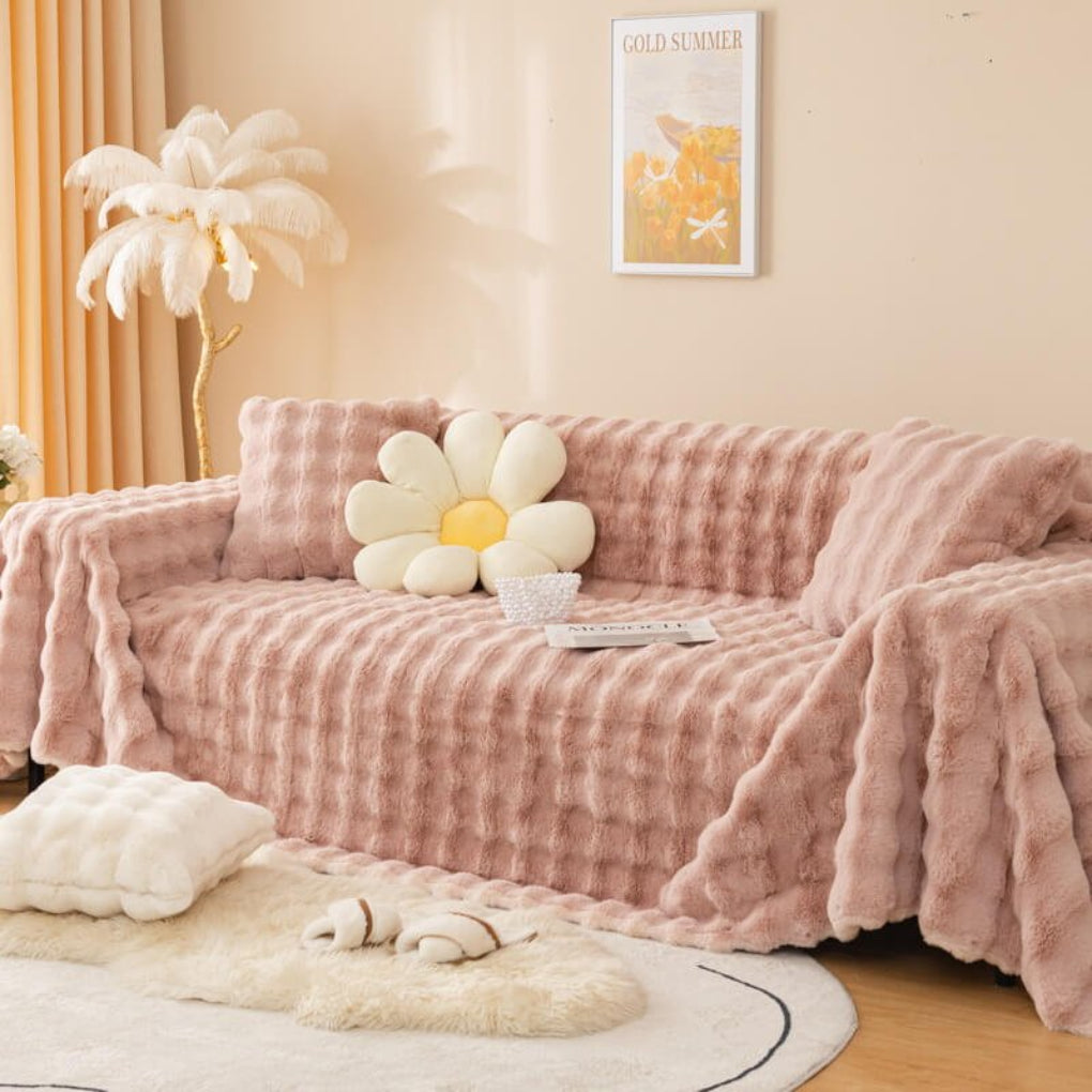 Faux Fur Sofa Cover - Opulenza