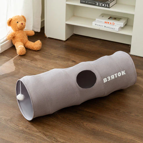 Foldable Cat Tunnel Interactive Indoor Play Tube - Opulenza