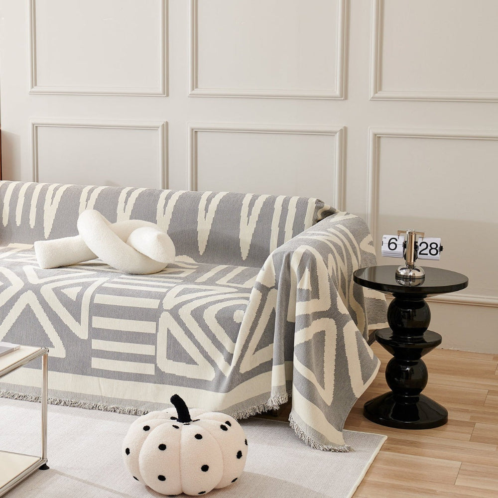 Geometric Boho Style Sofa  Couch Cover - Opulenza