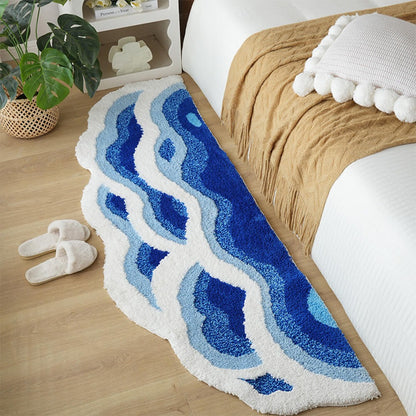 Hand-Tufted 3D Wave Pattern Carpet – Luxury Textured Area Rug - Opulenza