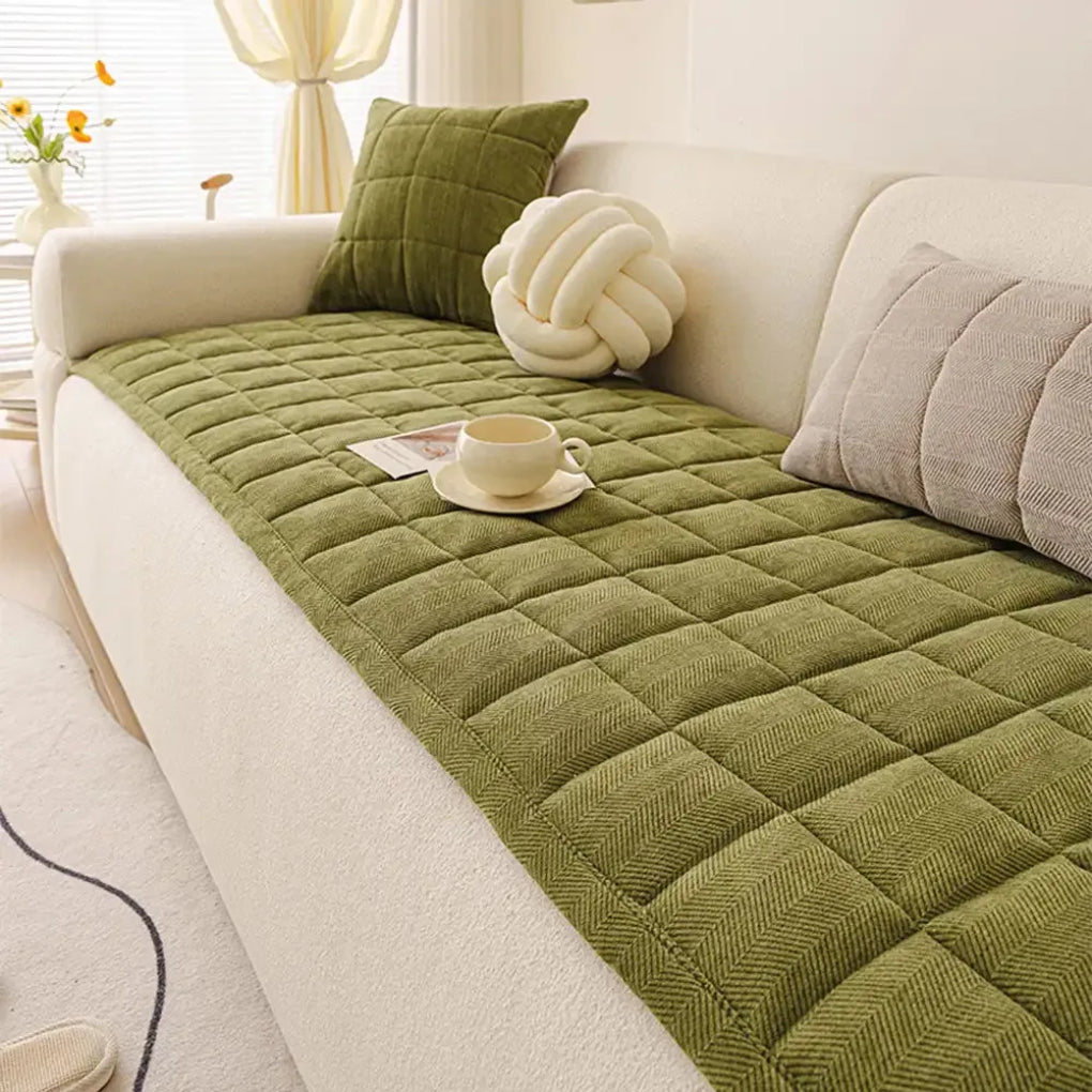 Herringbone Chenille Sofa Cover - Opulenza
