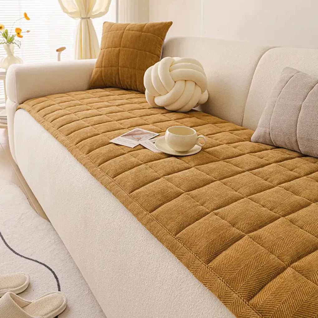 Herringbone Chenille Sofa Cover - Opulenza
