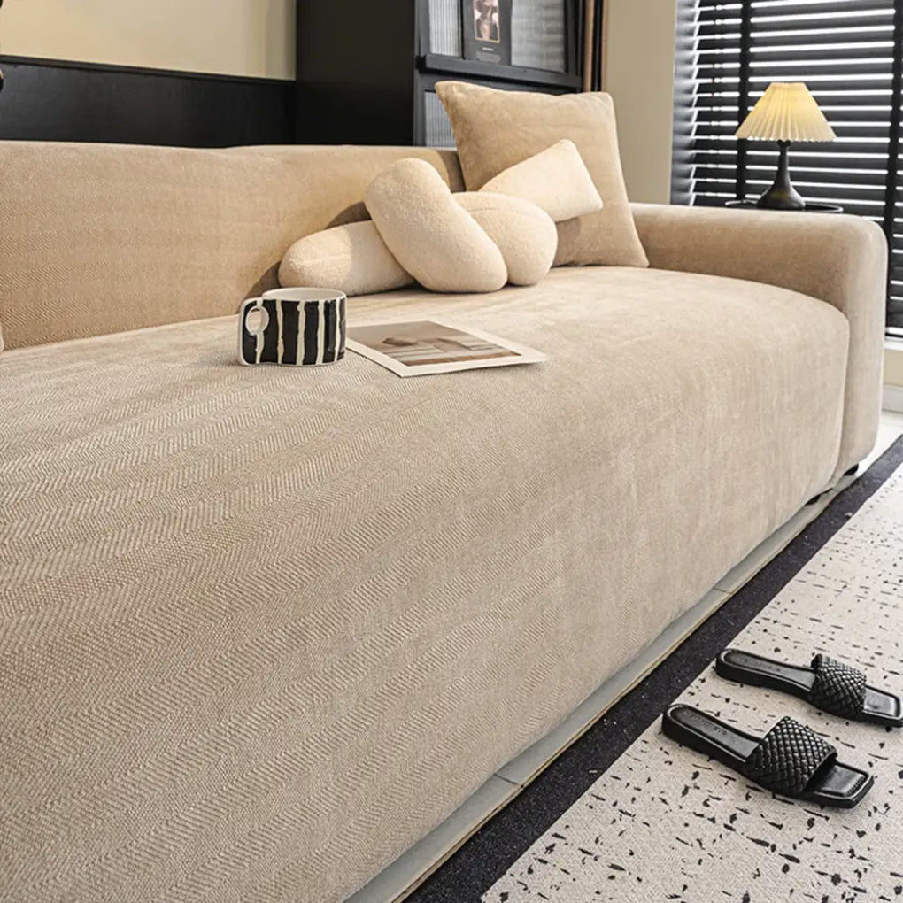 Herringbone Full‑Coverage Sofa Protection Magic Couch Cover - Opulenza