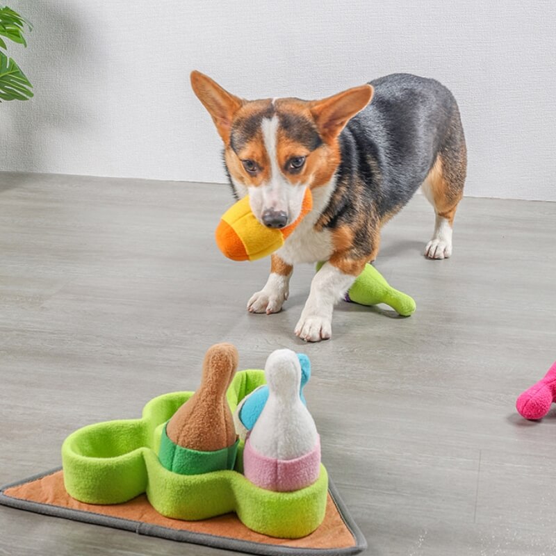 Interactive Plush Dog Toy with Hidden Snack Dispensers - Opulenza