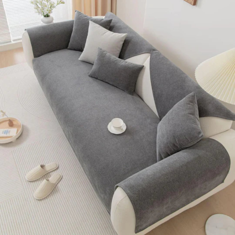 Linen Sectional Sofa Cover - Opulenza