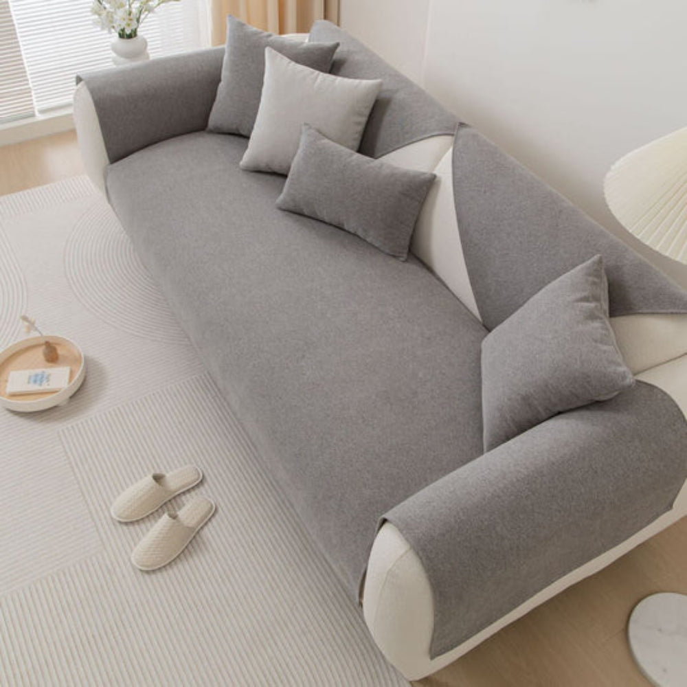 Linen Sectional Sofa Cover - Opulenza