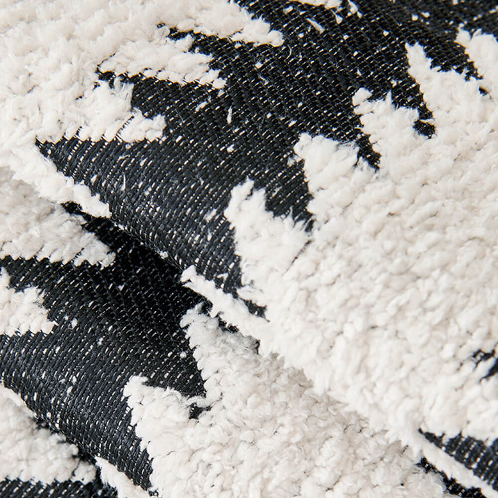 Modern Chevron Stripes Chenille Couch Cover with Wavy Edges - Opulenza