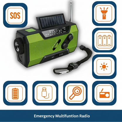 Multifunctional Emergency Radio – Reliable Power & Communication - Opulenza