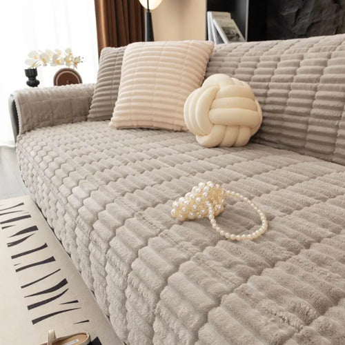 One‑Piece Flannel Sofa Cover - Opulenza