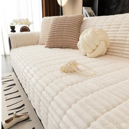 One‑Piece Flannel Sofa Cover - Opulenza