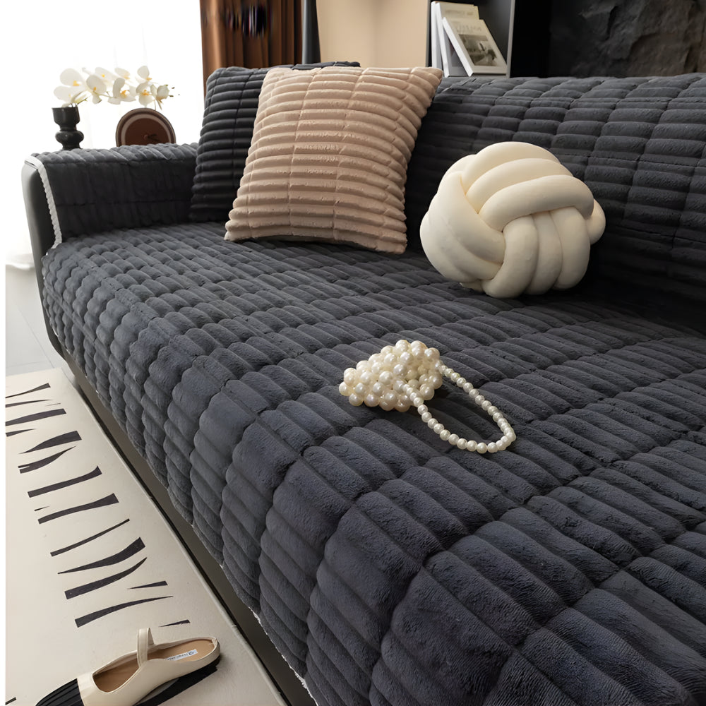 One‑Piece Flannel Sofa Cover - Opulenza