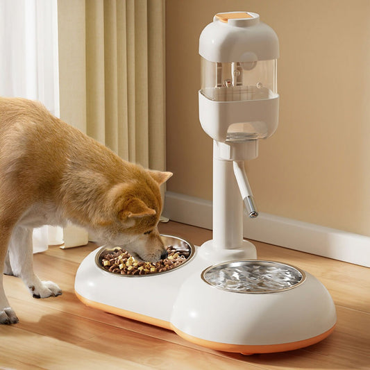 Pet Feeding Bowl Station Automatic Food & Water Dispenser - Opulenza