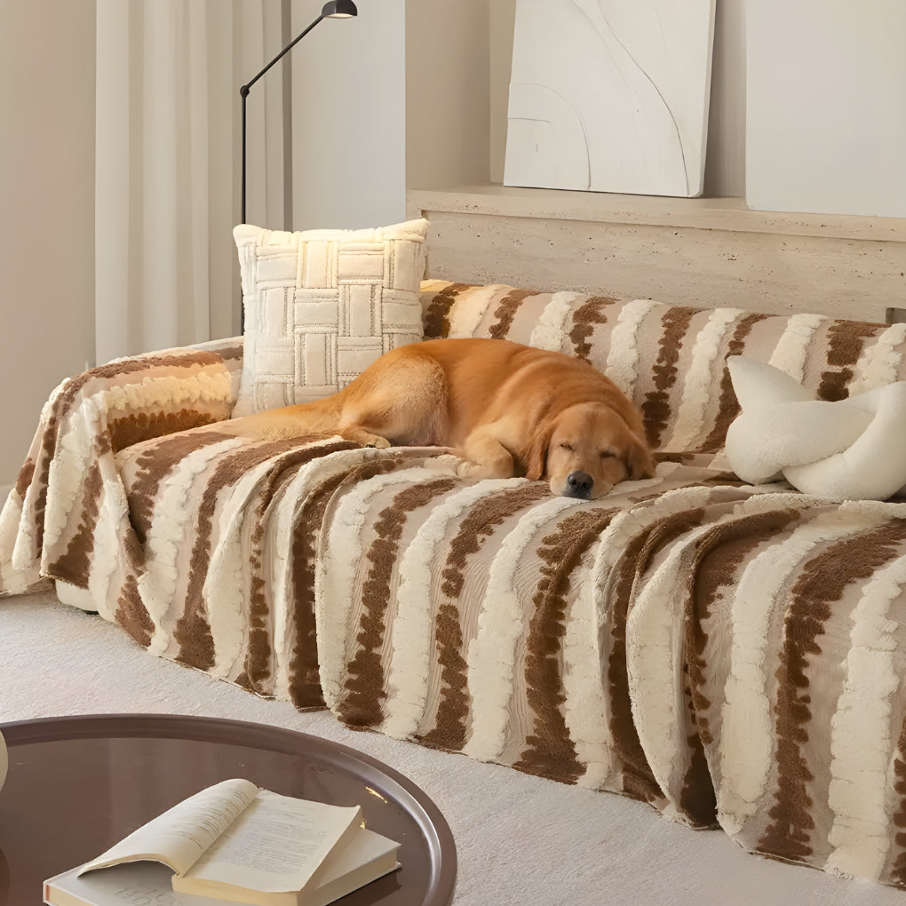 Plush Multifunctional Sofa Blanket Cover - Opulenza