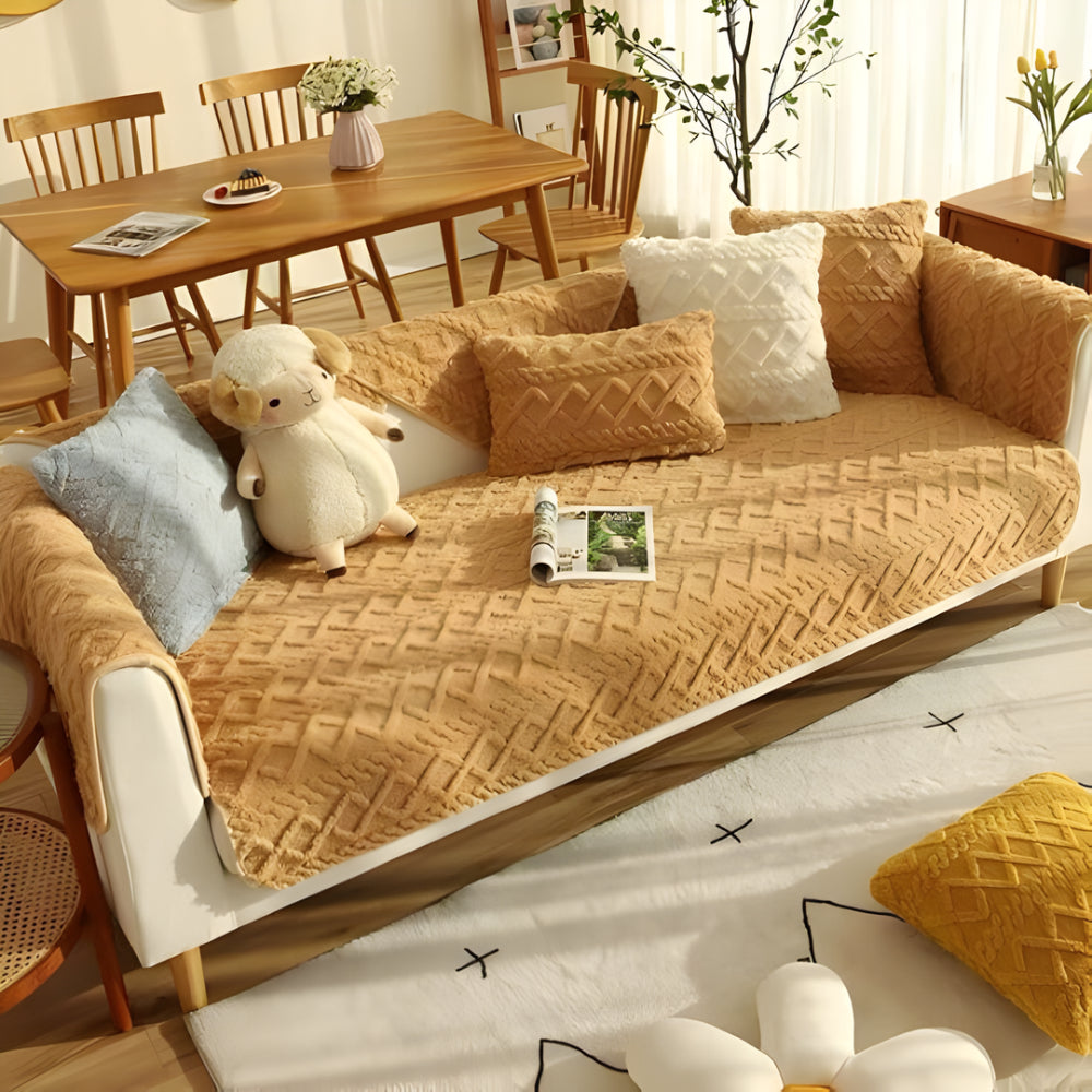 Quilted Sectional Couch Cover - Opulenza